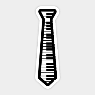 Piano Neck Tie Funny Sticker